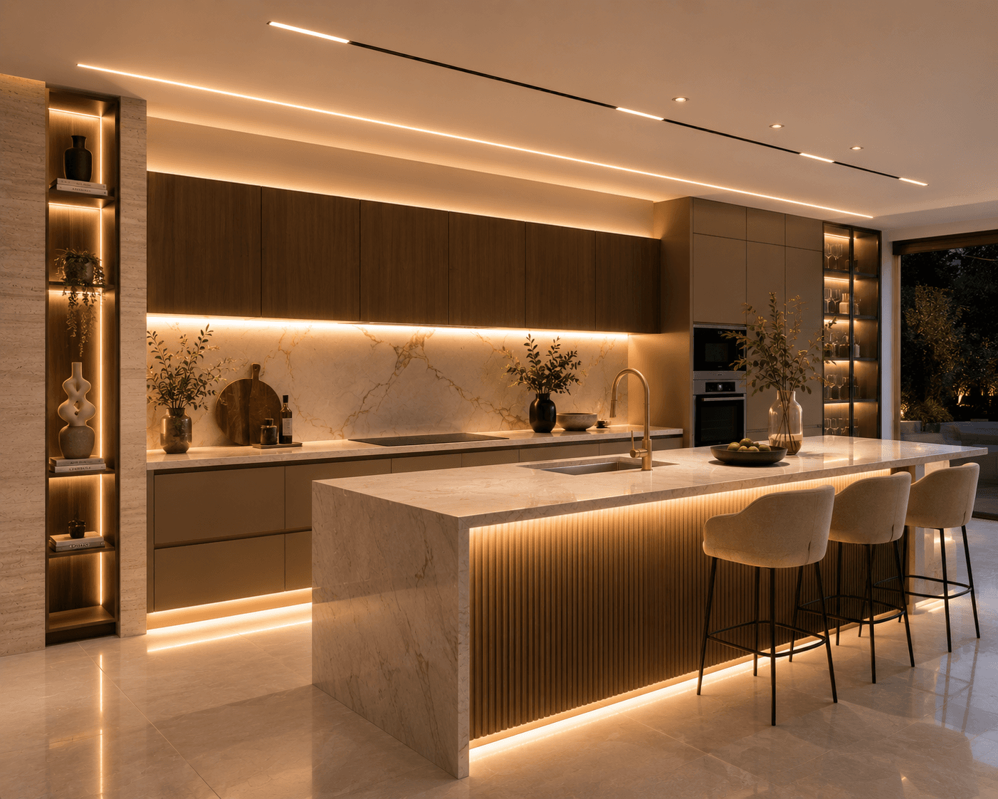 Éclairages linéaires — Cuisine, salle à manger, bureaux