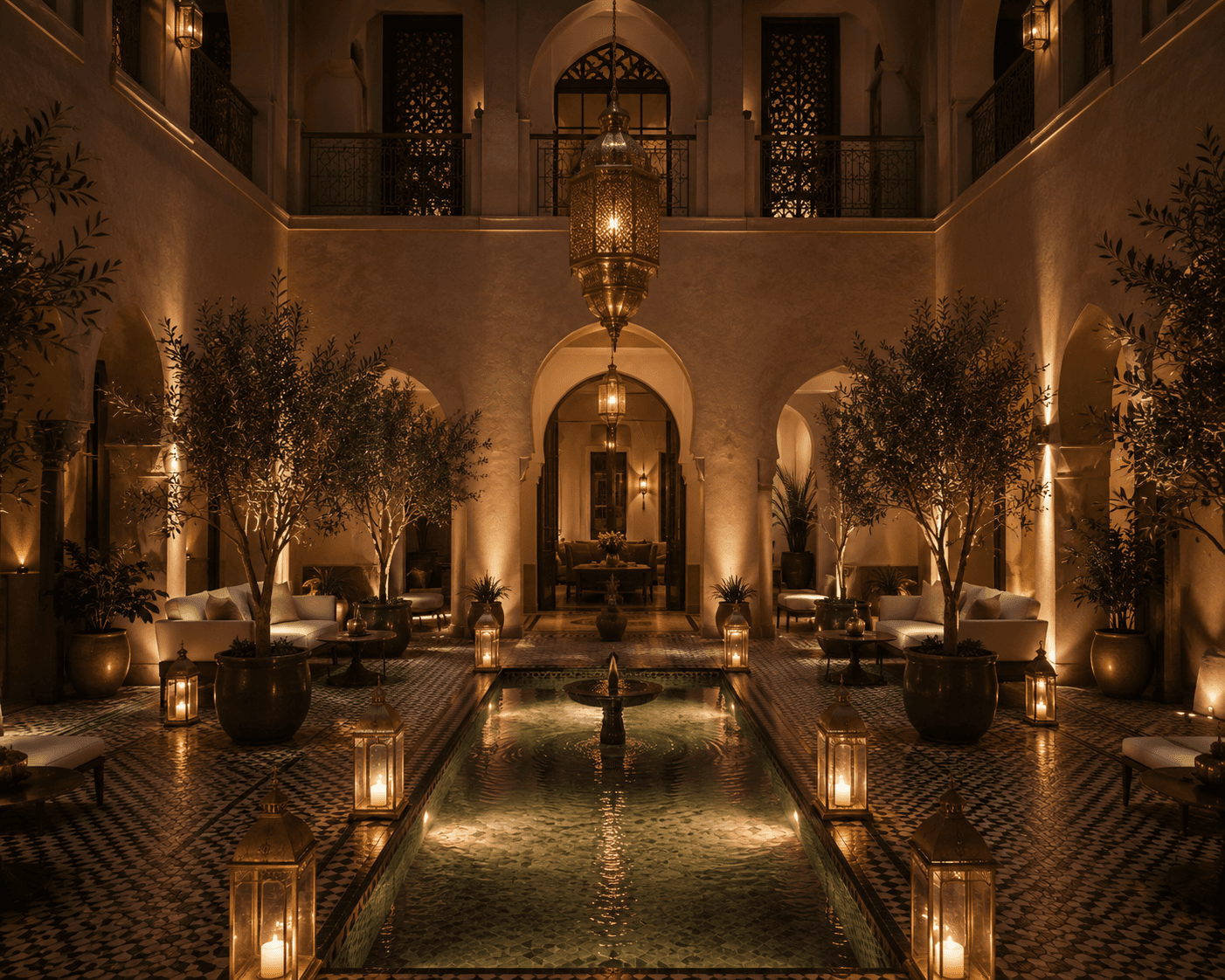 Patio de riad — éclairage décoratif par ARCHiLIGHT
